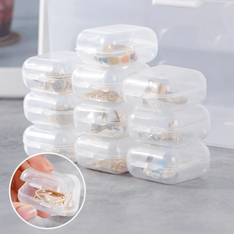 10 Pcs Mini Empty Storage Box Jewelry Organizer Portable Container For Travel