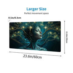 Life Tree Goddess Pattern Mouse Pad Non-slip Keyboard Pad
