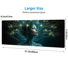 Life Tree Goddess Pattern Mouse Pad Non-slip Keyboard Pad