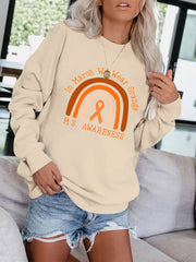 Graphic Print Pullover Sweatshirt for Women