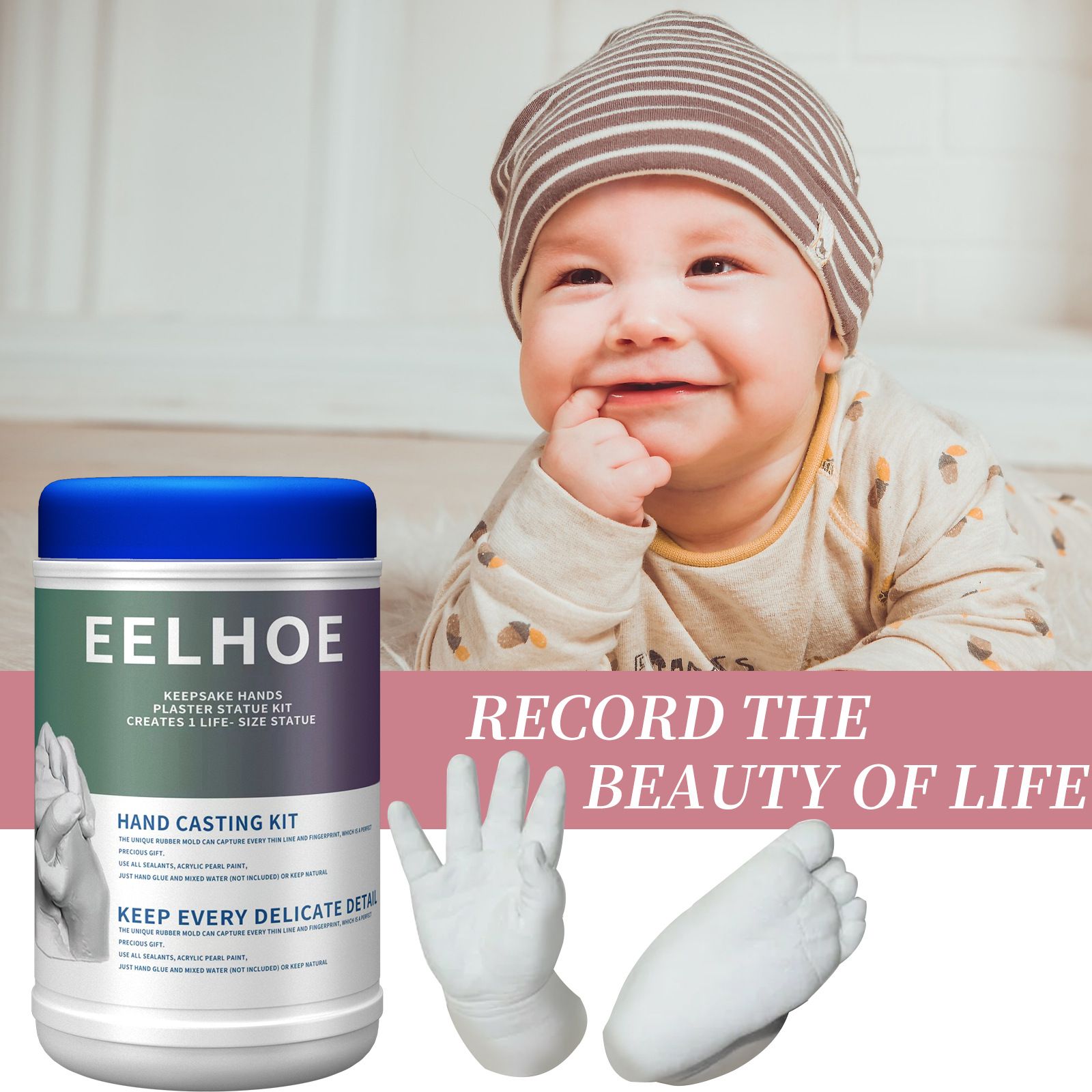 Baby Hand Casting Kit Gypsum Clone Powder Model Powder Hand Mold Casting Kit