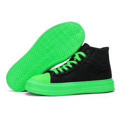 Women's High Top Lace Up Board Shoes Lightweight Canvas Shoes