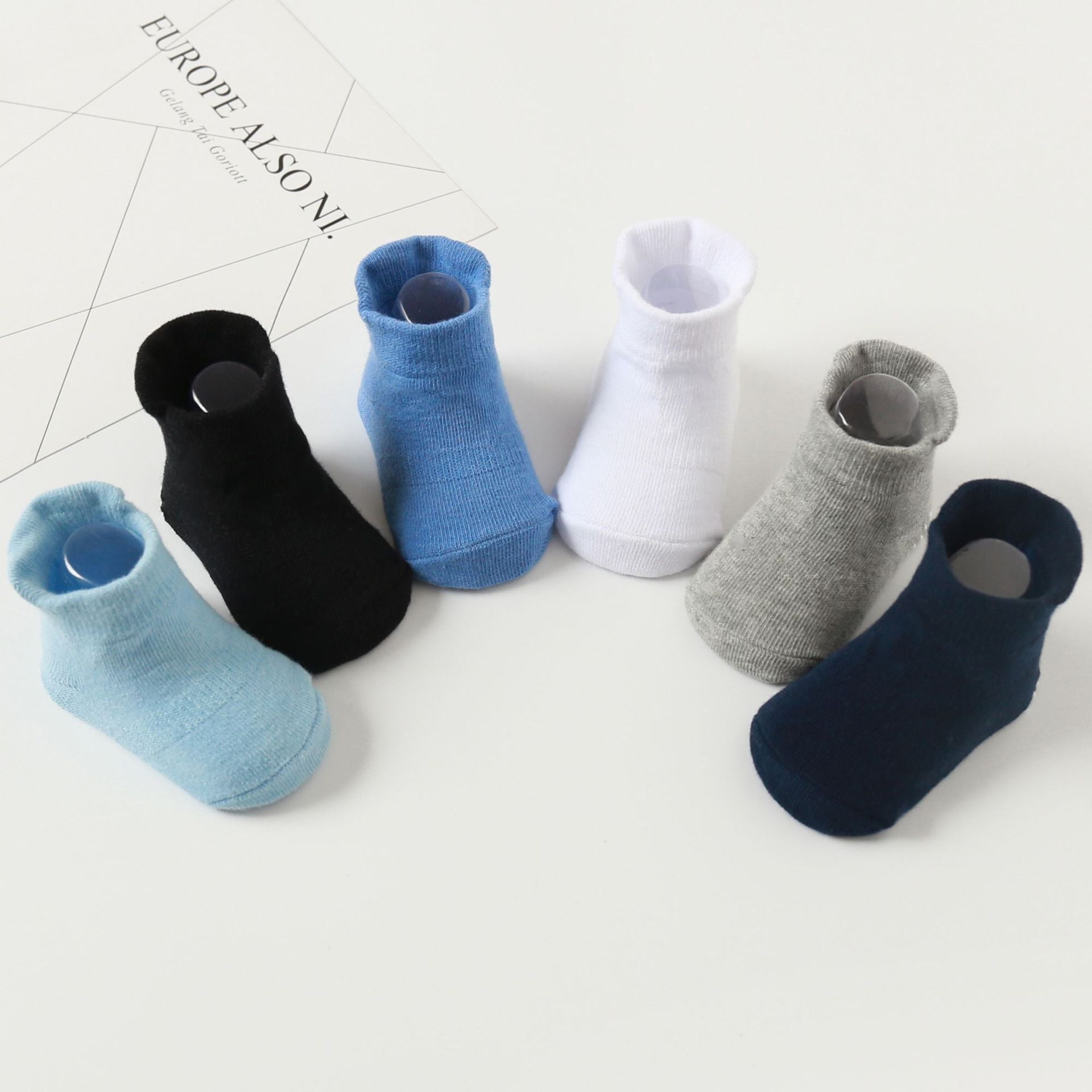 6pairs Non-slip Baby Floor Socks for Infants Learning to Walk Indoor Activities