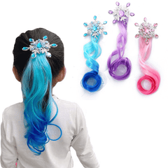 Kids Colored Wig Clip Long Curly Hair