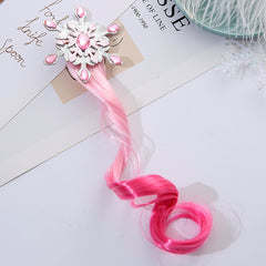 Kids Colored Wig Clip Long Curly Hair