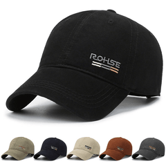 Letter Embroidery Baseball Cap Solid Unisex Adjustable Sunscreen Dad Hats