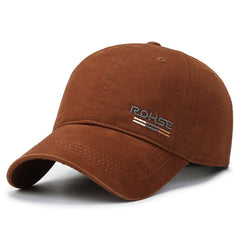 Letter Embroidery Baseball Cap Solid Unisex Adjustable Sunscreen Dad Hats