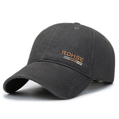 Letter Embroidery Baseball Cap Solid Unisex Adjustable Sunscreen Dad Hats