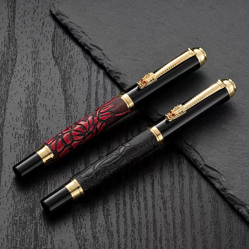 Personalized Round Metal Ink Fountain Pen With Fine Nib - Business Gift