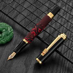 Personalized Round Metal Ink Fountain Pen With Fine Nib - Business Gift