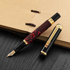 Personalized Round Metal Ink Fountain Pen With Fine Nib - Business Gift