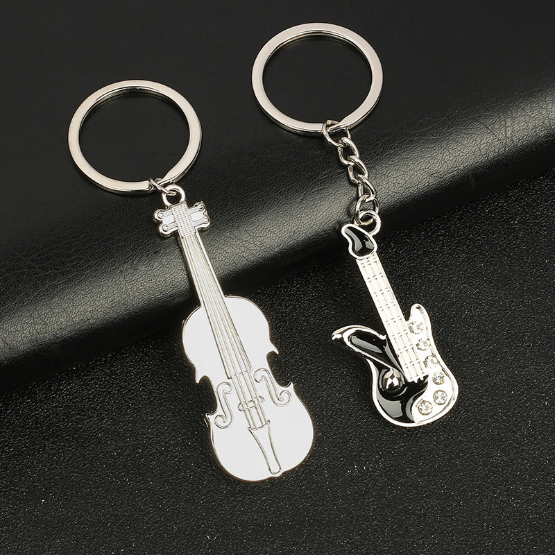 Creative Guitar Pendant Keychain Bag Backpack Ornament
