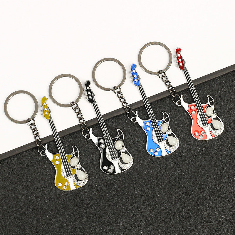 Creative Guitar Pendant Keychain Bag Backpack Ornament