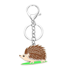 Colorful Parrot Keychain Lovely Animal Bird Metal Pendant for Keys Small Gift