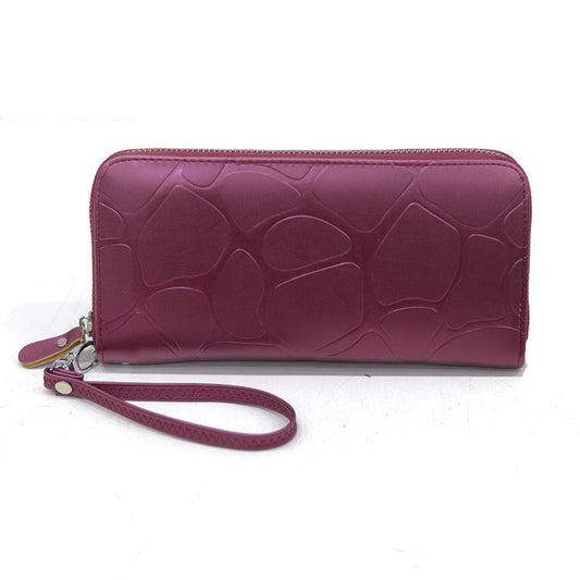 Stone Pattern Long Coin Purse Zipper Wallet
