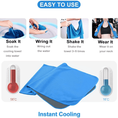 Soft Breathable Cooling Towel Quick Dry for Yoga Running Gym - 1pc