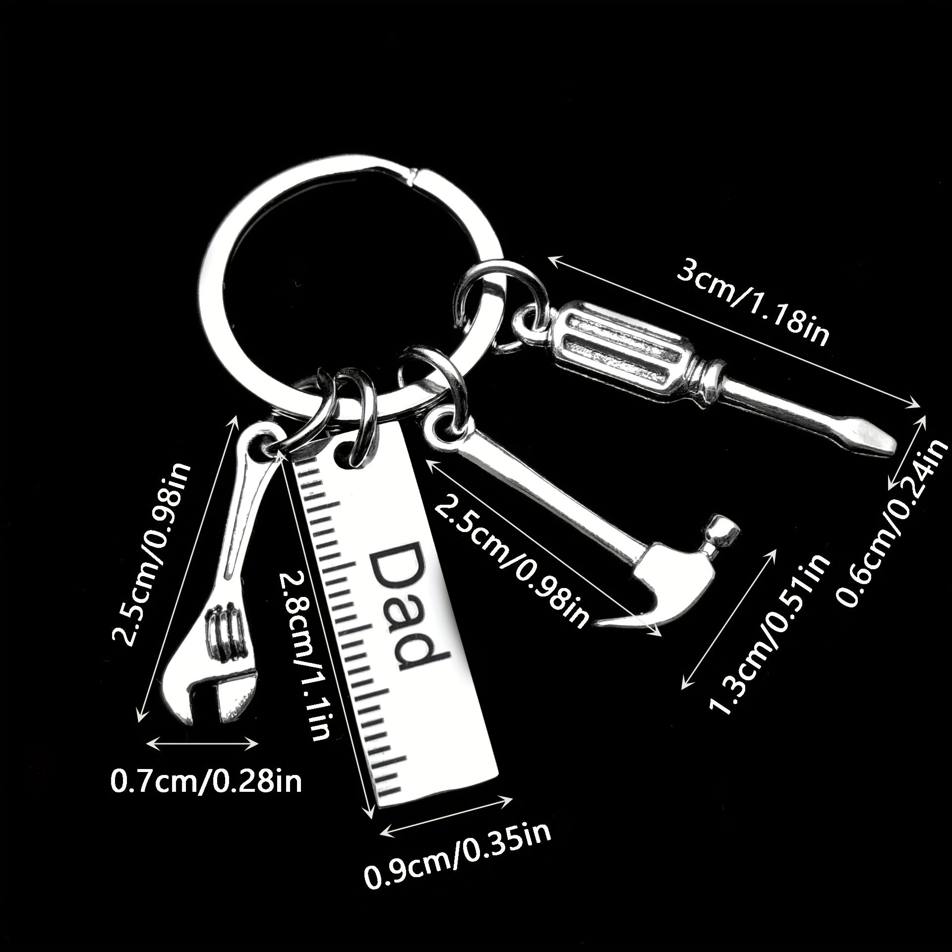 Mini Stainless Steel Tool Keychain for Men Women