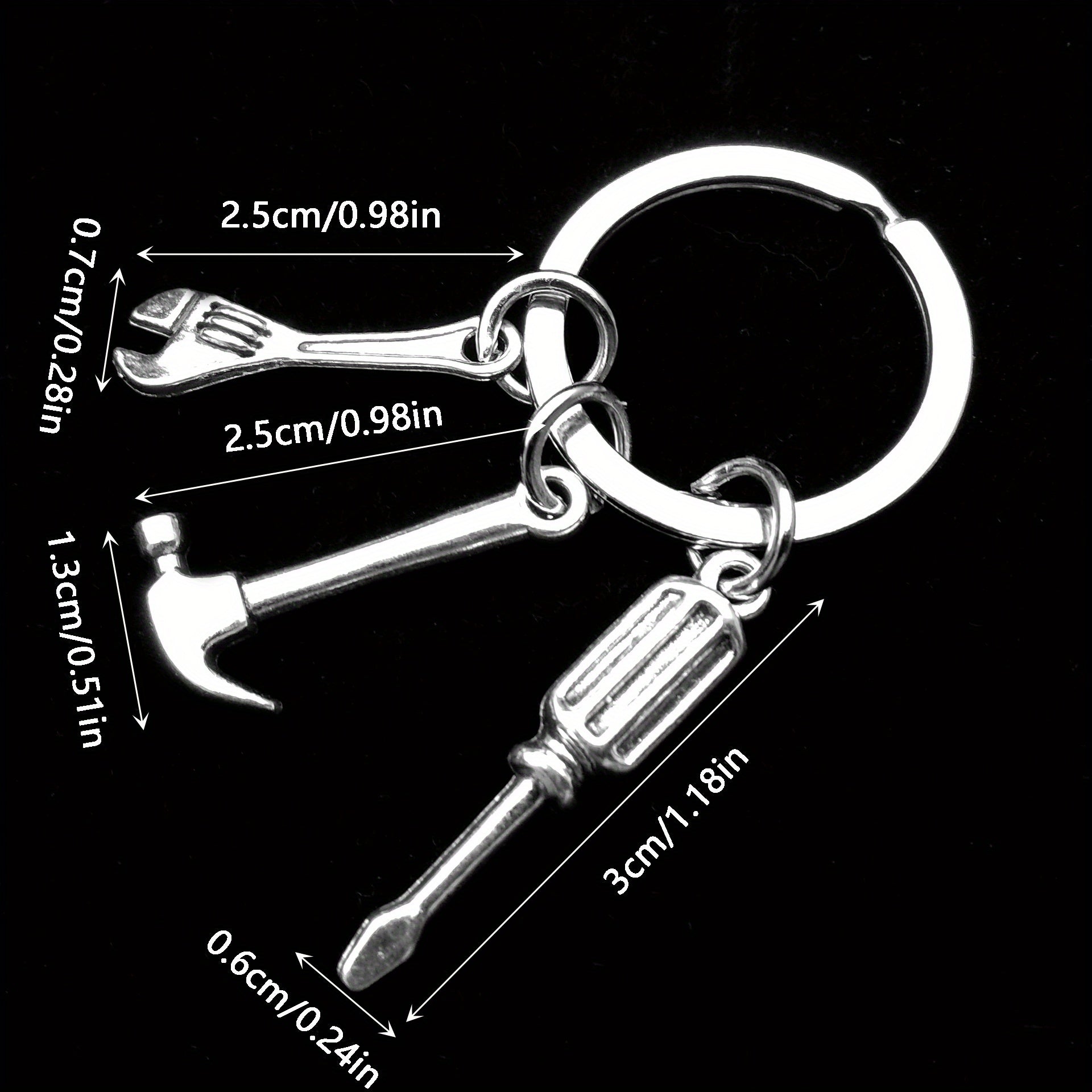 Mini Stainless Steel Tool Keychain for Men Women