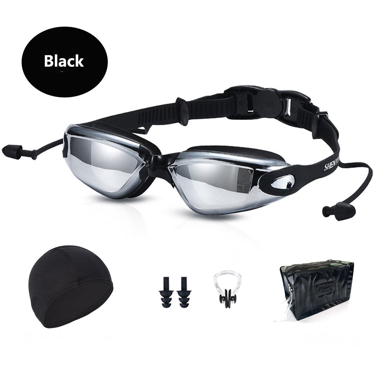 5pcs Waterproof Anti Fog Swimming Goggles for Men Women with Accessories
