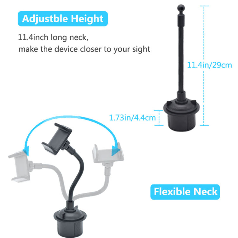 360° Rotating Car Cup Phone Holder Stand