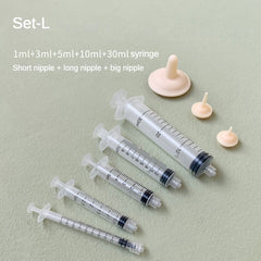Pet Nursing Kit for Small Animals - Feeding Bottle, Syringes, Nipples
