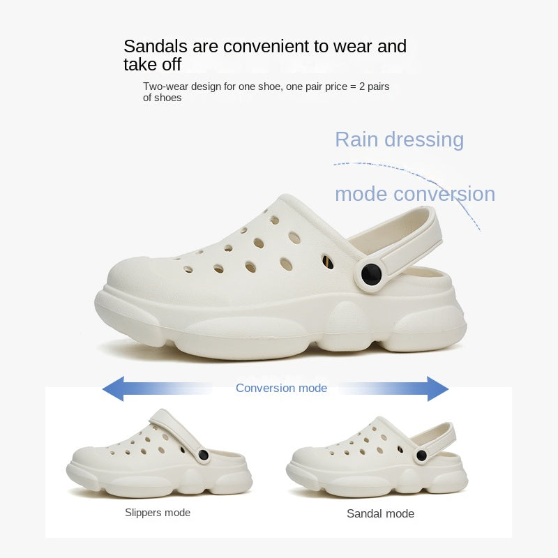 Men's Hollow Out Clogs Slip on Closed Toe Sandals Soft Sole Walking Shoes