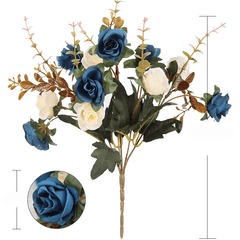 Artificial Roses Little Rose Silk Flowers Plastic Flowers 2sets