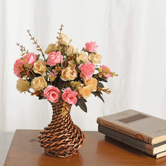 Artificial Roses Little Rose Silk Flowers Plastic Flowers 2sets