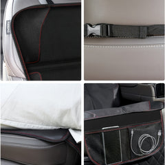 Car Seat Protector with 2 Mesh Pockets, Waterproof 600D Fabric