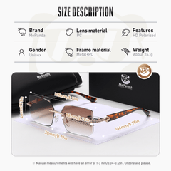MePanda Rimless Square Sunglasses - Unisex