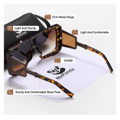 MePanda Vintage Square Frame Sunglasses