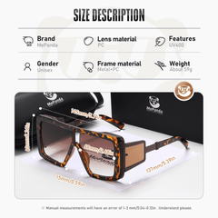 MePanda Vintage Square Frame Sunglasses