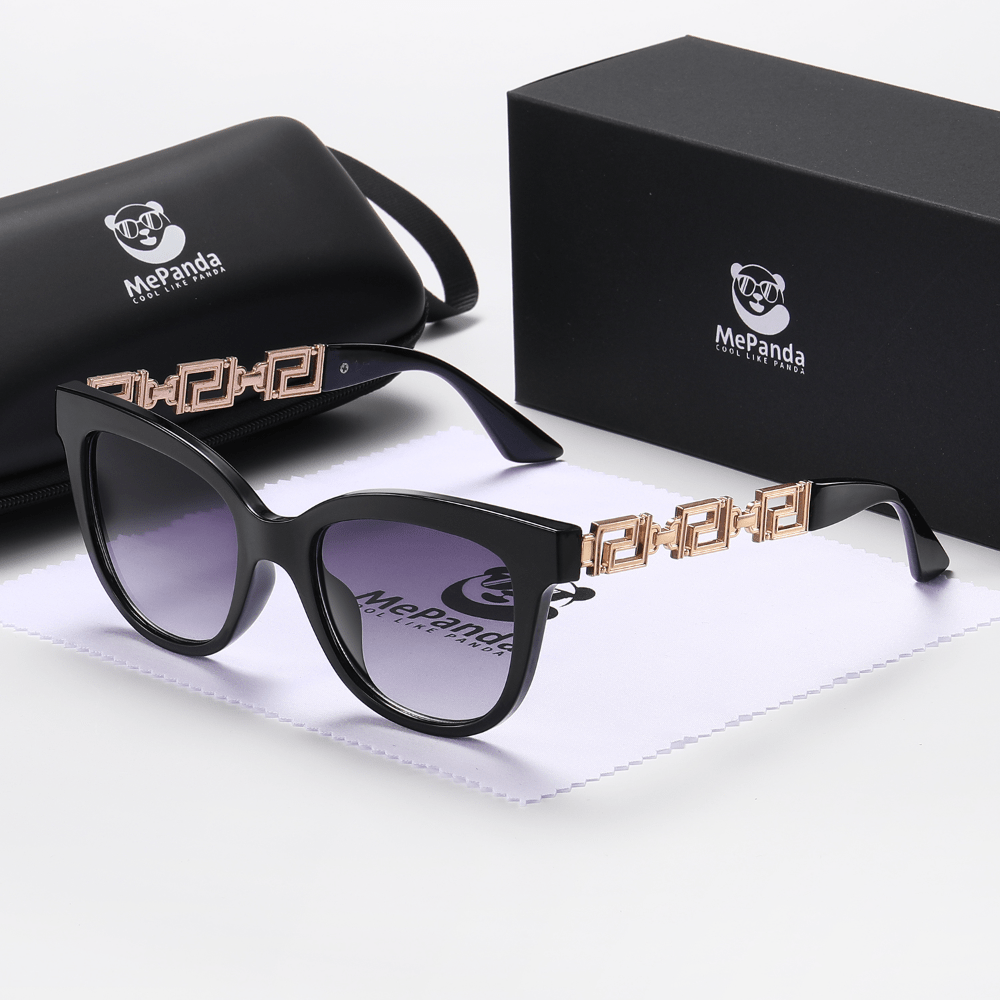 MePanda Vintage Temple Square Sunglasses