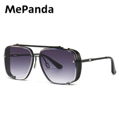MePanda Square Metal Double Beam Sunglasses Unisex Vintage
