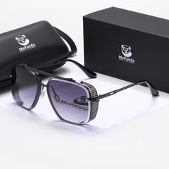 MePanda Square Metal Double Beam Sunglasses Unisex Vintage