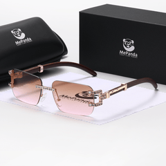 MePanda Rimless Sunglasses Metal Outdoor Unisex