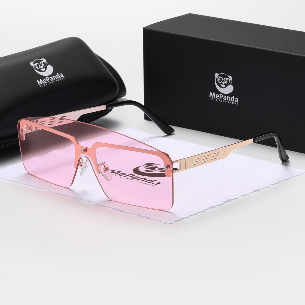 MePanda Half Frame Sunglasses Metal Sense Unisex