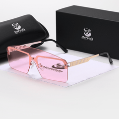 MePanda Half Frame Sunglasses Metal Sense Unisex