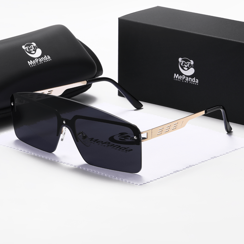 MePanda Half Frame Sunglasses Metal Sense Unisex