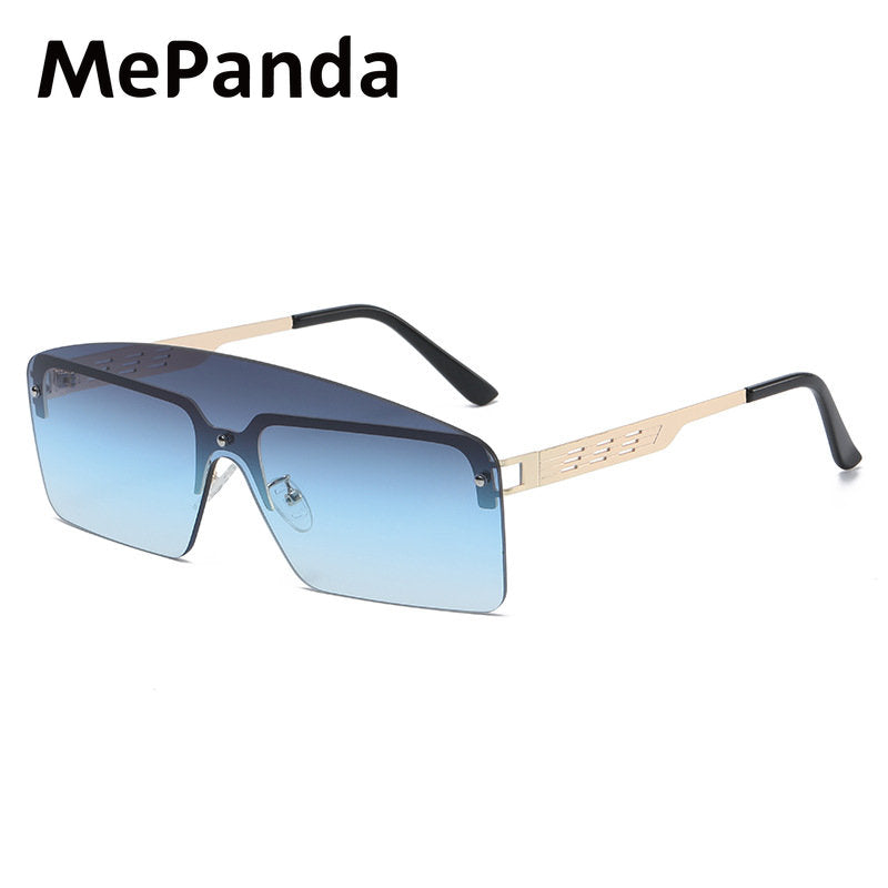 MePanda Half Frame Sunglasses Metal Sense Unisex