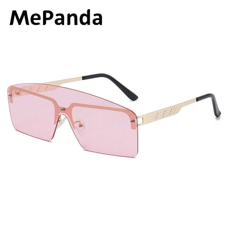 MePanda Half Frame Sunglasses Metal Sense Unisex
