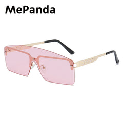 MePanda Half Frame Sunglasses Metal Sense Unisex