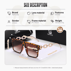 MePanda Square Frame Vintage Sunglasses Unisex Party Sunglasses