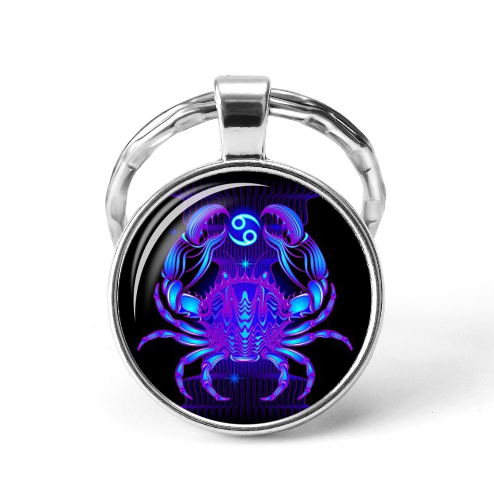 Vintage Zodiac Keychain Lucky Bag Keyring Purse Charm