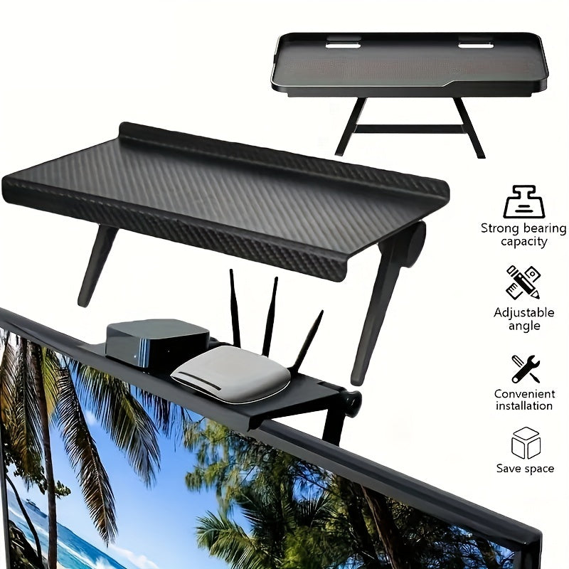 Adjustable TV Screen Top Storage Shelf
