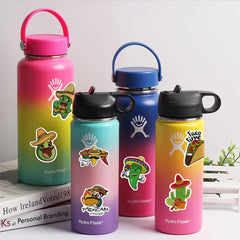 50pcs Mexico Taco Vinyl Waterproof Stickers Water Bottle Laptop Phone