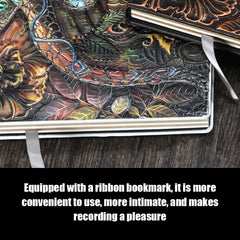 1pc Embossed Lizard A5 Hardcover Retro Notebook Journal Notepad