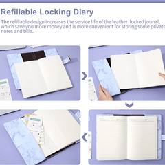 Locked Diary With Lock For Girls 192 Pages Waterproof