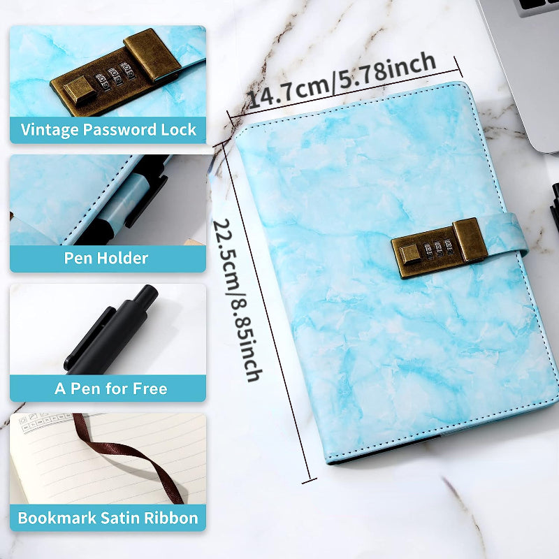 Locked Diary With Lock For Girls 192 Pages Waterproof
