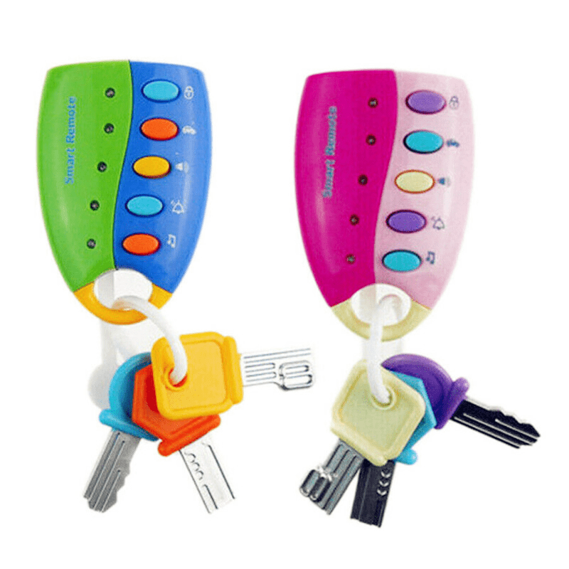 Baby Toy Musical Cartoon Car Key Vocal Smart Remote Car Voices Pretend Play